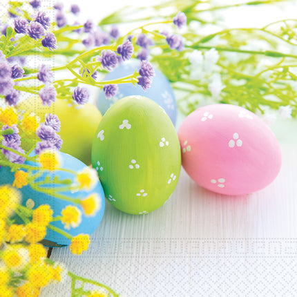 Serviettes de Pâques Œufs de Pâques colorés 33cm 20pcs