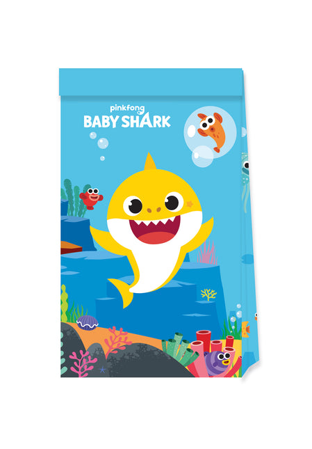 Sacs de fête en papier Baby Shark Fsc 4St