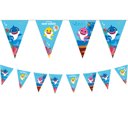 Baby Shark Fsc Paper Triangle Flag Banner (9 drapeaux) 1St