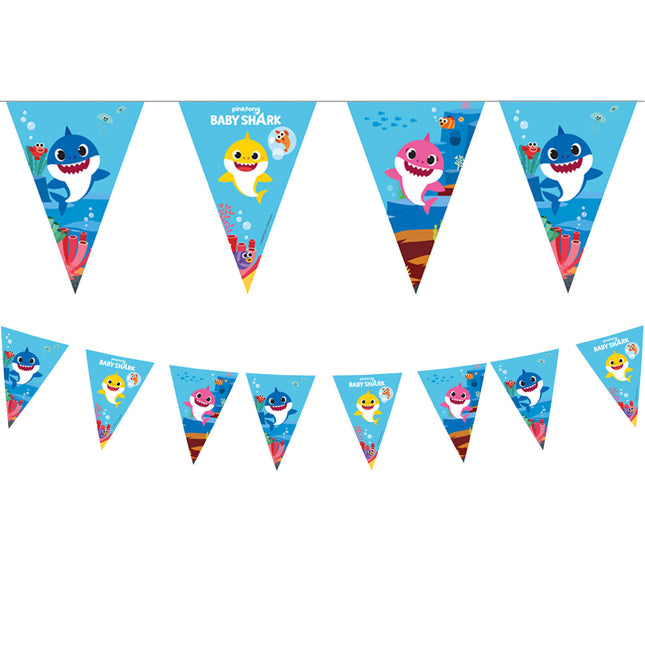 Baby Shark Fsc Paper Triangle Flag Banner (9 drapeaux) 1St