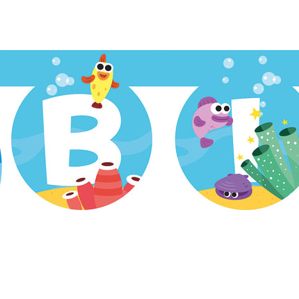 Baby Shark Fsc "Happy Birthday" Bannière en papier découpé 1St