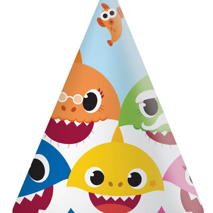 Chapeaux en papier Baby Shark Fsc 6St
