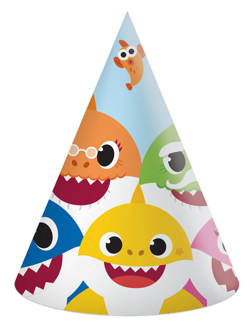 Chapeaux en papier Baby Shark Fsc 6St