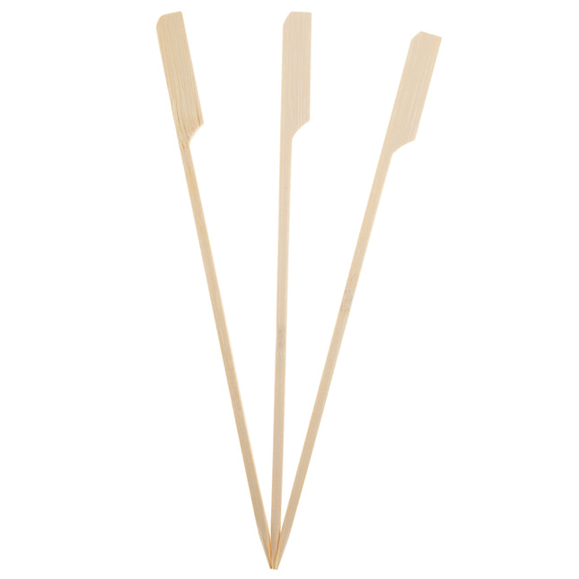 Wooden Products Brochettes en bambou à bord large 25Cm 40St
