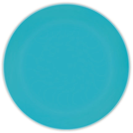 Assiettes réutilisables de couleur unie turquoise 25Cm 2St