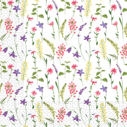 Serviettes en papier 3 plis Serviettes en papier 3 plis 33X33Cm Aromatic Mixed Flowers 20St