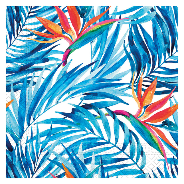 Serviettes en papier 3 plis 33X33Cm & 25X25Cm/Everyday Designs Serviettes en papier 3 plis 33X33Cm Fleurs tropicales 20St