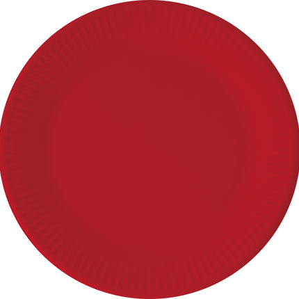 Assiettes en papier Fsc de couleur rouge unie Next Generation 23Cm 8St