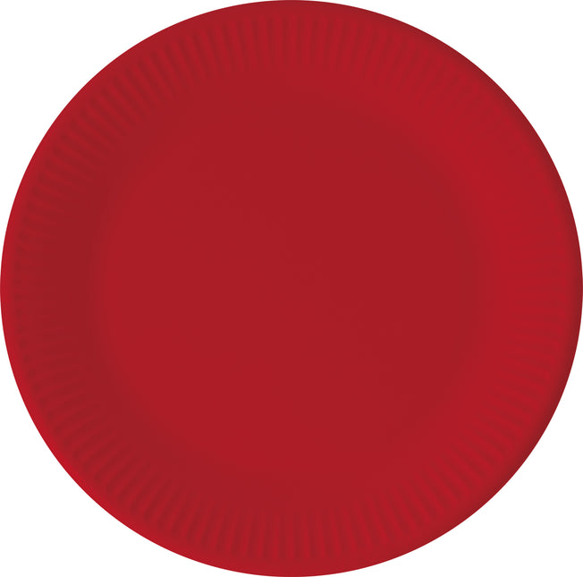 Assiettes en papier Fsc de couleur rouge unie Next Generation 23Cm 8St