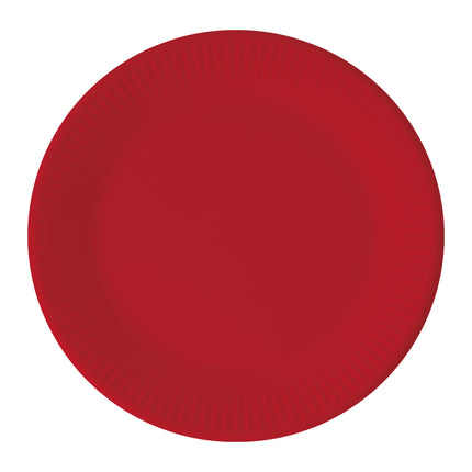 Assiettes en papier Fsc de couleur rouge unie Next Generation Medium 20Cm 8St