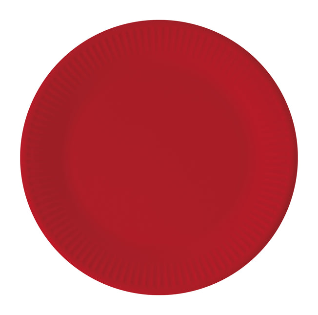 Assiettes en papier Fsc de couleur rouge unie Next Generation Medium 20Cm 8St