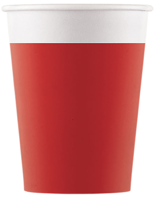 Gobelets rouges 200ml 8pcs