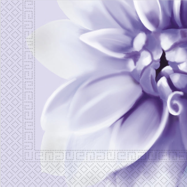 Serviettes de table Lilas Dhalia 33cm 20pcs