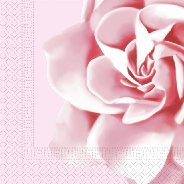 Serviettes en papier 3 plis Serviettes en papier 3 plis 33X33Cm Rose 20St