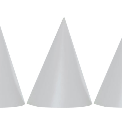 Party Essentials Fsc Silver Hats 6St