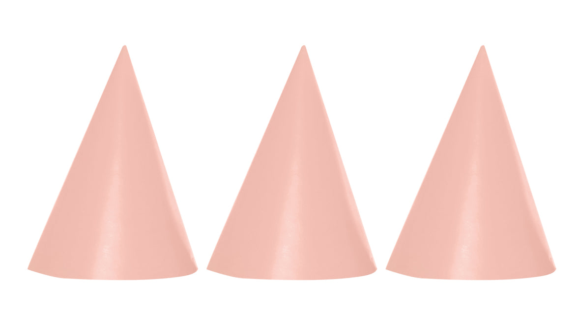 Party Essentials Fsc Rose Gold Hats 6St