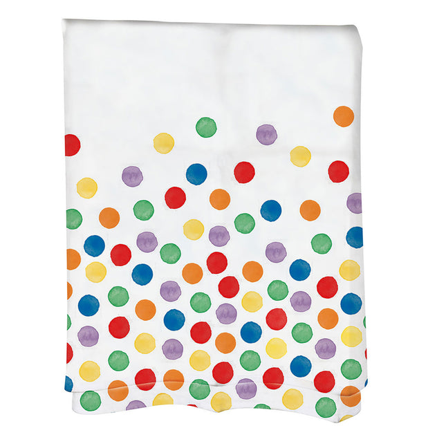 Nappe colorée à pois en plastique 1.8m