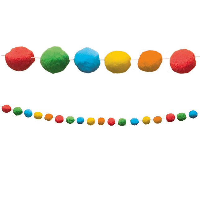 Party Essentials Bannière de Pom Pom réutilisable 4M 1St