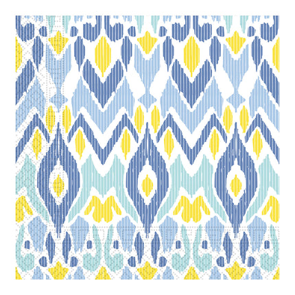 Serviettes de table bleues et jaunes 33cm 20pcs