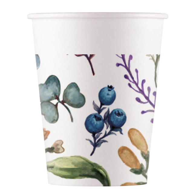 Tasse colorée Herbes 200ml 8pcs
