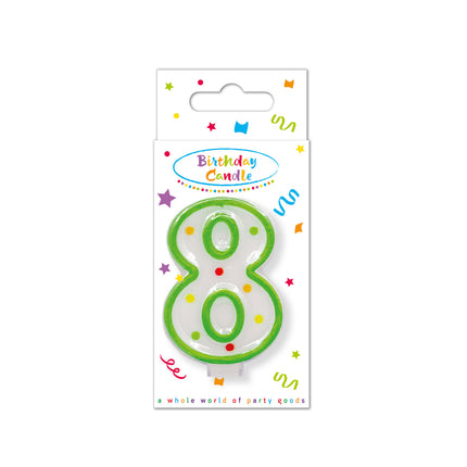 bougie de 8 ans verte