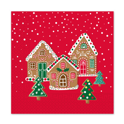 Serviettes en papier 3 plis Serviettes en papier 3 plis 33X33Cm Sweet Gingerhouses 20pcs