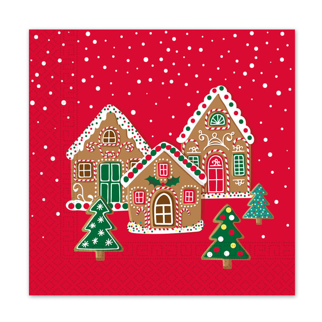 Serviettes en papier 3 plis Serviettes en papier 3 plis 33X33Cm Sweet Gingerhouses 20pcs