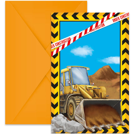 Invitations à la construction 6pcs