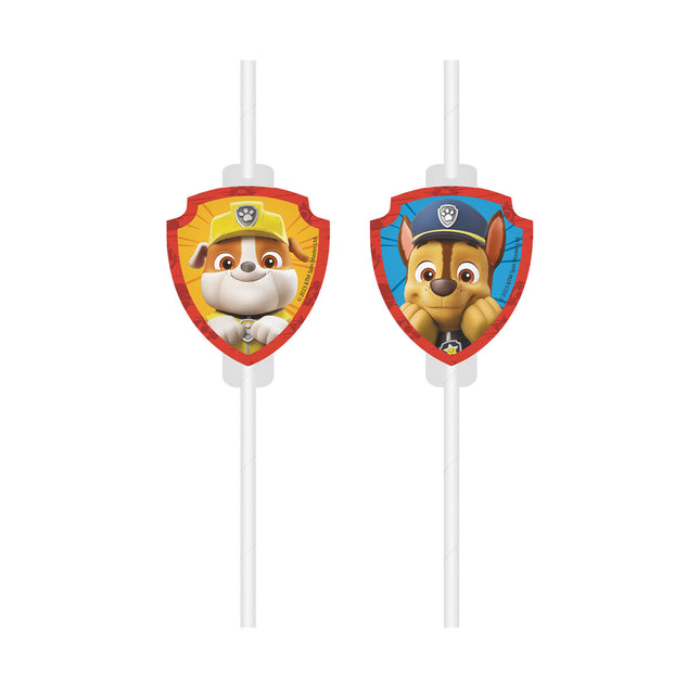 Paw Patrol Rescue Heroes Fsc Medallion Paw Patrol Rescue Heroes Fsc Medallion Paper Drinking Straws 4St