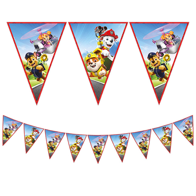 Paw Patrol Rescue Heroes Fsc Paper Triangle Flag Banner (9 drapeaux) 1St