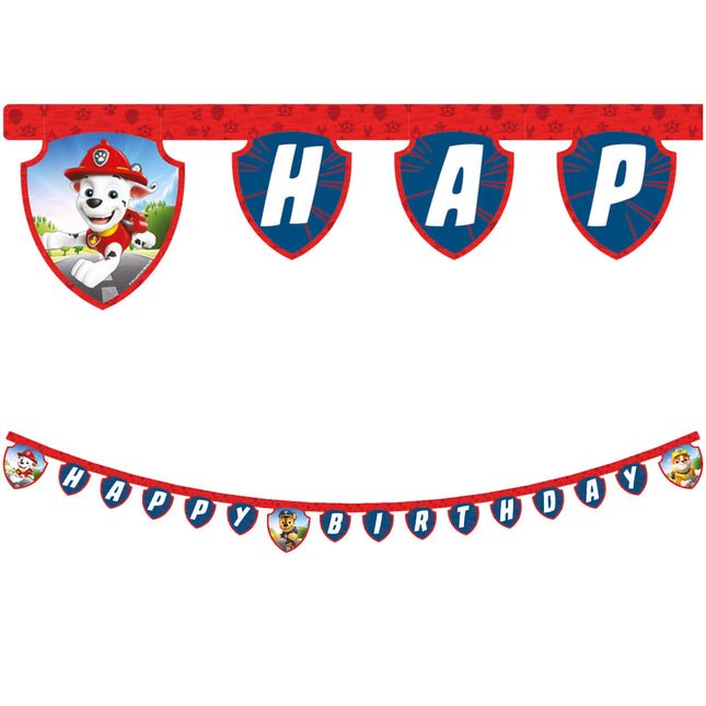 Paw Patrol Rescue Heroes Fsc "Happy Birthday" Bannière en papier découpé 1St