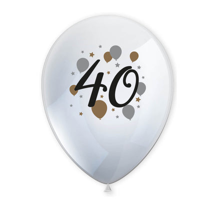 Milestone Happy Birthday Printed Latex Balloons"40" 6St