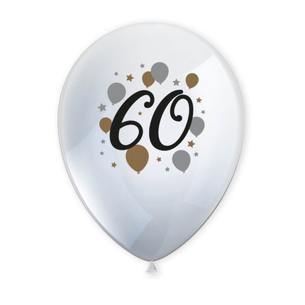 Milestone Happy Birthday Printed Latex Balloons"60" 6St