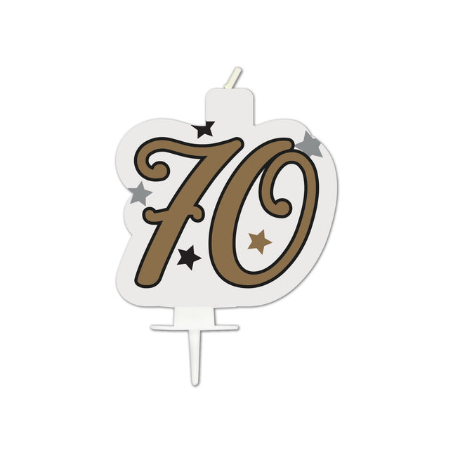 Jalon Joyeux anniversaire Bougie d'anniversaire "70" 1St