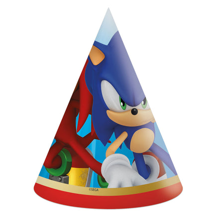 Chapeaux de fête Sonic 6 pièces