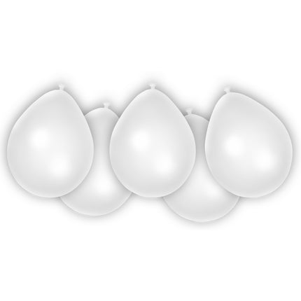 Party Essentials Fsc Metallic Pastel Balloons White 8St