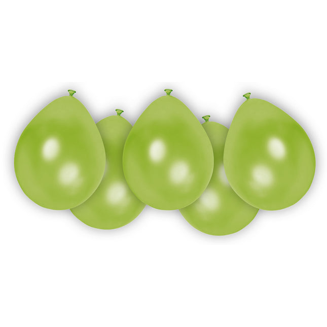 Party Essentials Fsc Metallic Pastel Balloons Green 8St