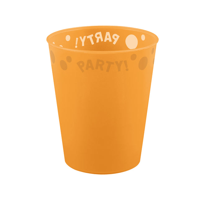 Party Reusable Semi Transparent Products Party Reusable Semi Transparent Cup 250Ml Orange 1St