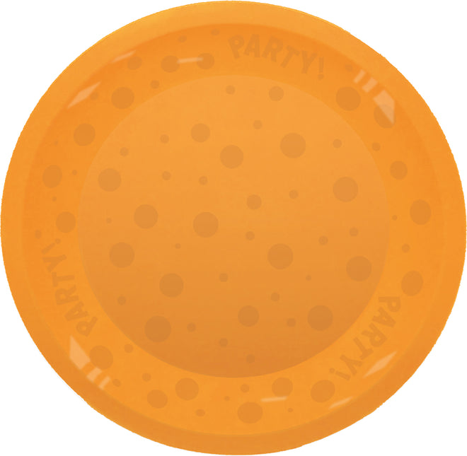 Produits semi-transparents réutilisables pour les fêtes Plaque semi-transparente réutilisable pour les fêtes 21Cm Orange 1St.