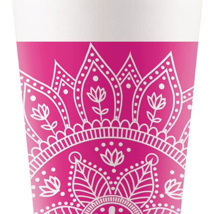 Fuchsia Cup Mandala 200ml 8pcs