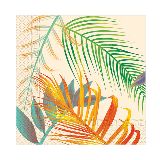 Serviettes en papier 3 plis Serviettes en papier 3 plis 25X25Cm Tropical Leaves 20pcs
