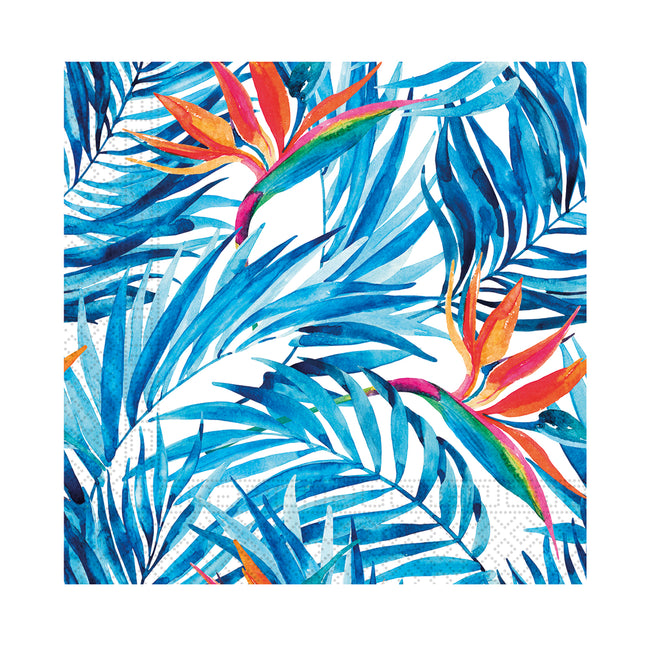 Serviettes en papier 3 plis Serviettes en papier 3 plis 25X25Cm Fleurs tropicales 20St