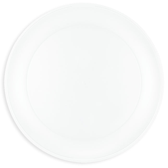 Party Produits Réutilisables Assiette Semi Transparente 21Cm Blanc Couleur 1St