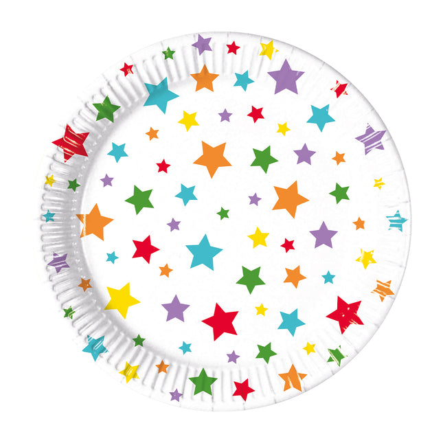 Multicolore Bright Stars Fsc Assiettes en papier Next Generation Medium 20Cm 8St