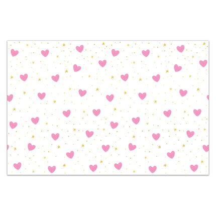 Nappe des cœurs en plastique 1.8m