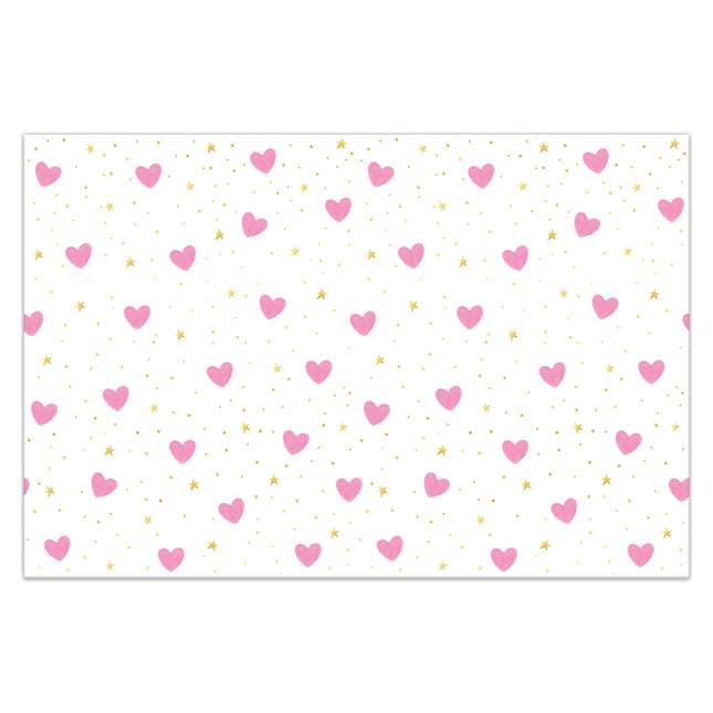 Nappe des cœurs en plastique 1.8m