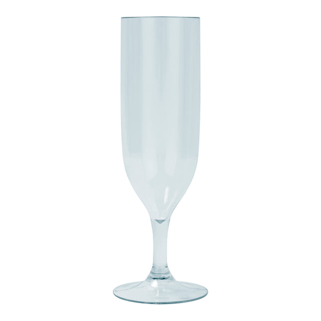 Verres semi-transparents réutilisables Verres à champagne semi-transparents réutilisables de couleur bleu clair 2St.