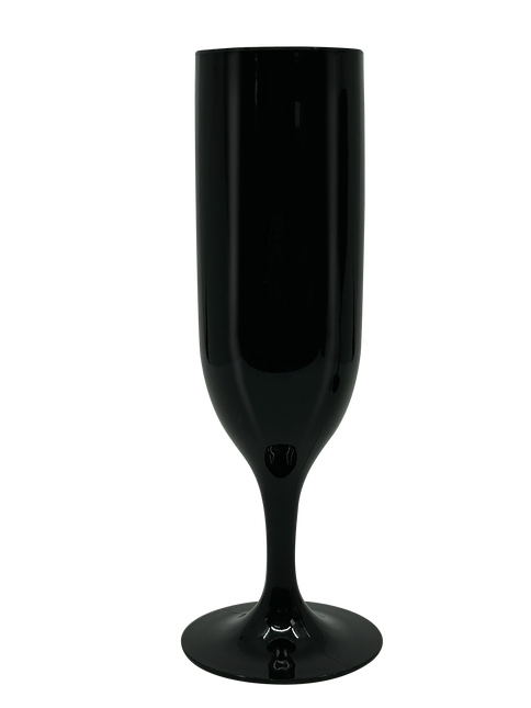 Verres réutilisables de couleur unie Verres à champagne réutilisables de couleur noire 2St