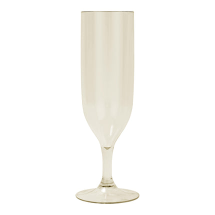 Verres semi-transparents réutilisables Verres à champagne semi-transparents réutilisables de couleur beige 2St.