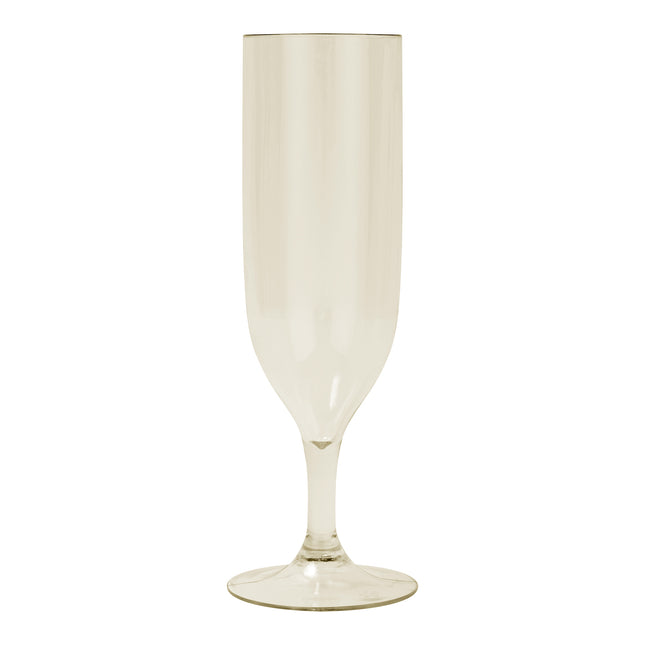 Verres semi-transparents réutilisables Verres à champagne semi-transparents réutilisables de couleur beige 2St.